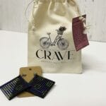 Shweshwe Laser-Cut Earrings Handcrafted geometric laser cut Shweshwe fabric earrings with Crave canvas gift bag