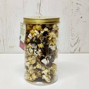 S'mores Popcorn 200g jar of Crave S'mores caramel popcorn with pretzels and marshmallows