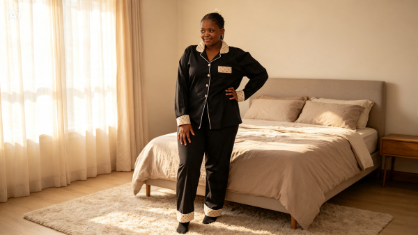 Ladies Shwe Shwe Pyjamas - Black