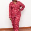 Turkish Linen Pyjamas Red