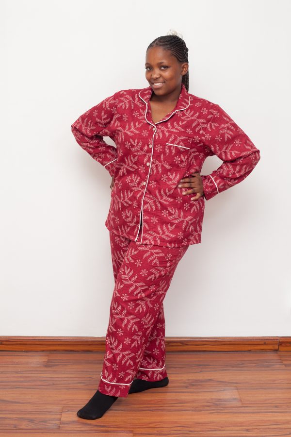 Turkish Linen Pyjamas Red