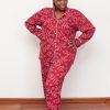 Turkish Linen Pyjamas Red