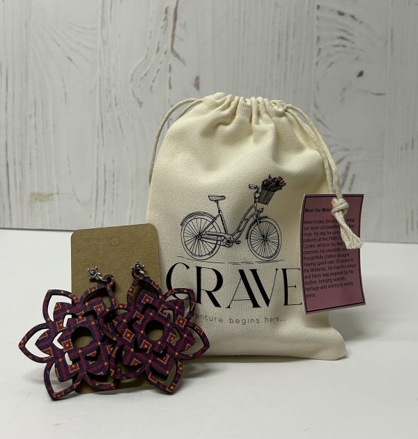 Shweshwe Laser-Cut Earrings