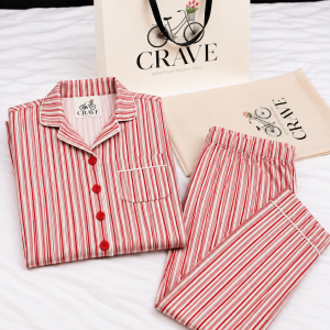 100% Cotton Pyjamas Candy Cane Striped