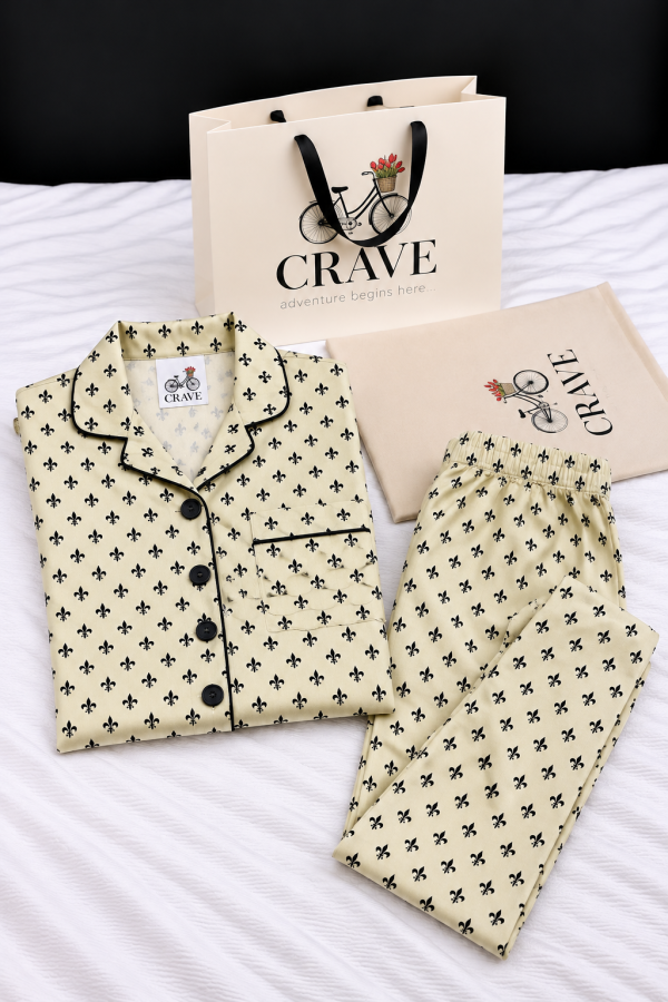 100% Cottom Pyjamas Fleur-de-lis