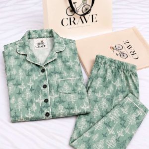 100% Cotton Pyjamas Sage Chandelier